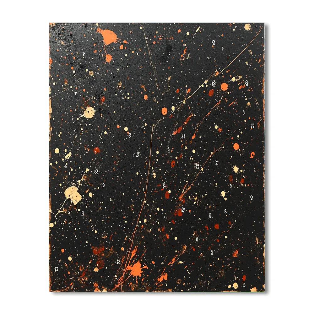 Jackson Pollock Inspired Volcanic Ashfall Rhythm Matrix paint by number