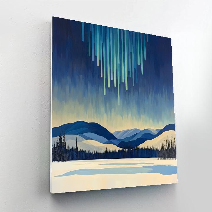 Lawren Harris Inspired Aurora Ladder Over Silent Shield Hills Paint by numbers kits