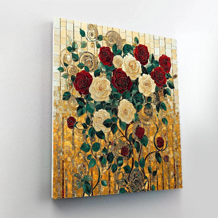 Gustav Klimt Inspired Golden Rose Garden Painting by numbers kit