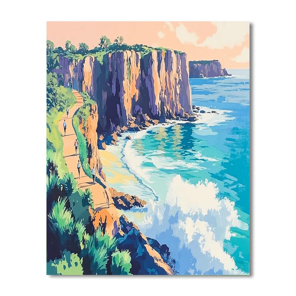 Bondi To Coogee Coastal Path Sunrise Sydney Australia Painting by numbers kit
