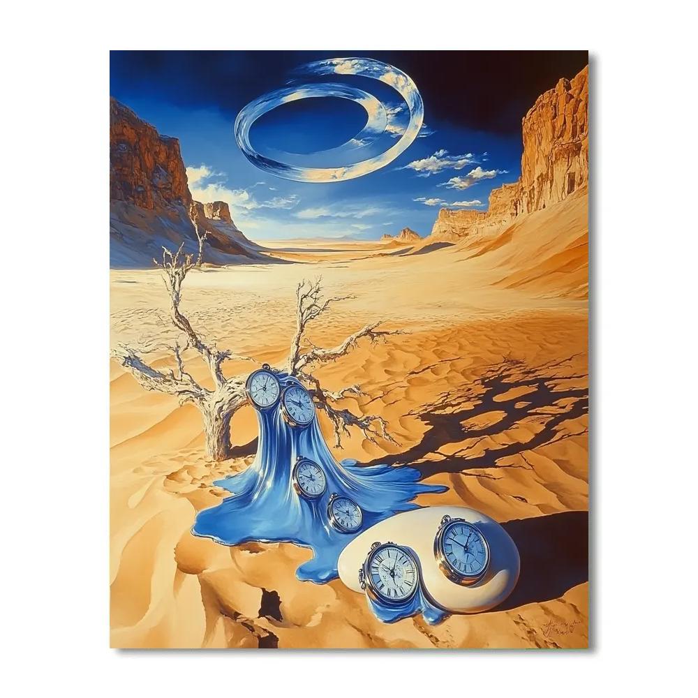 Salvador Dali Inspired Desert Timepiece Mirage DIY paint by numbers