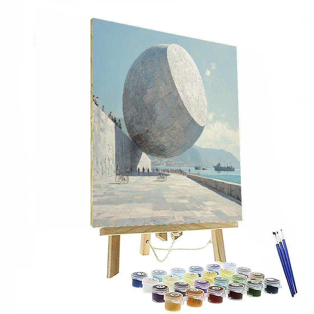 Bibliotheca Alexandrina Promenade Alexandria Egypt Number painting