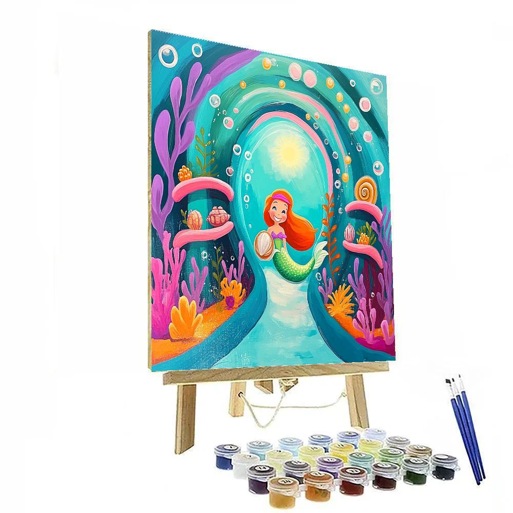 Ariel Coral Bubble Library Numbered painting kits