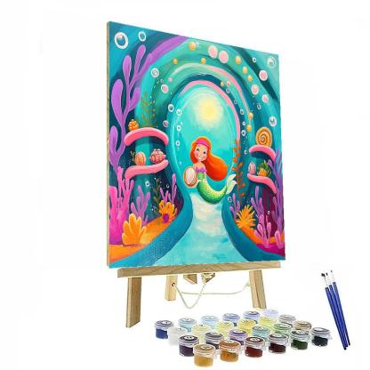 Ariel Coral Bubble Library Numbered painting kits