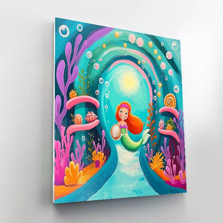 Ariel Coral Bubble Library Numbered painting kits