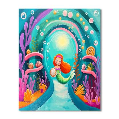 Ariel Coral Bubble Library Numbered painting kits