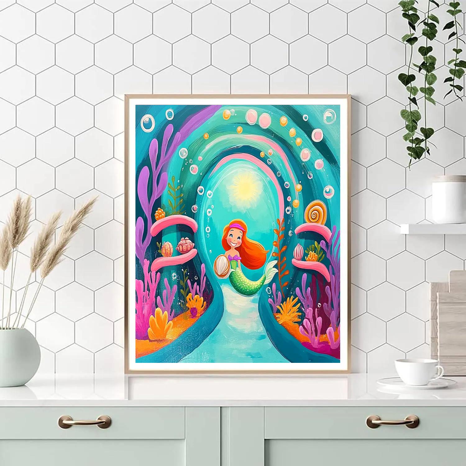 Ariel Coral Bubble Library Numbered painting kits