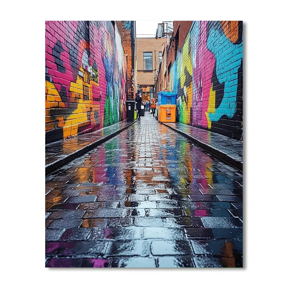 Graffiti Lanes Of Hosier Lane Melbourne Australia DIY paint by numbers
