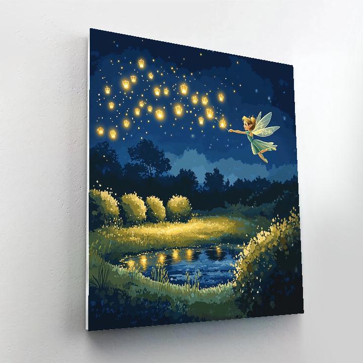 Tinker Bell Starlight Meadow Lanterns DIY paint by numbers