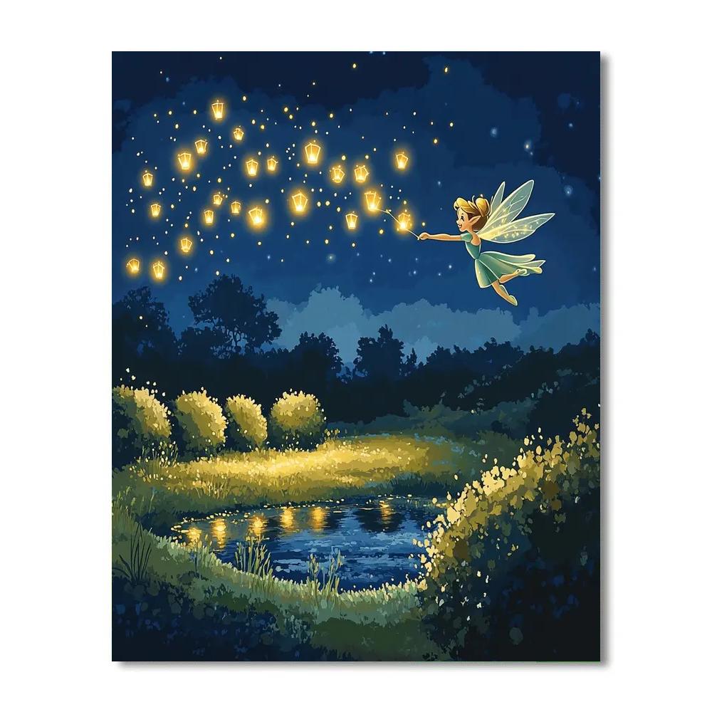 Tinker Bell Starlight Meadow Lanterns DIY paint by numbers
