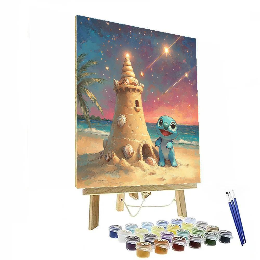 Stitch Tropical Meteor Shower Sandcastle Numbered painting kits