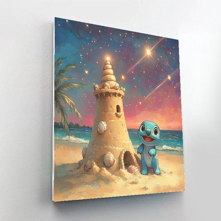 Stitch Tropical Meteor Shower Sandcastle Numbered painting kits