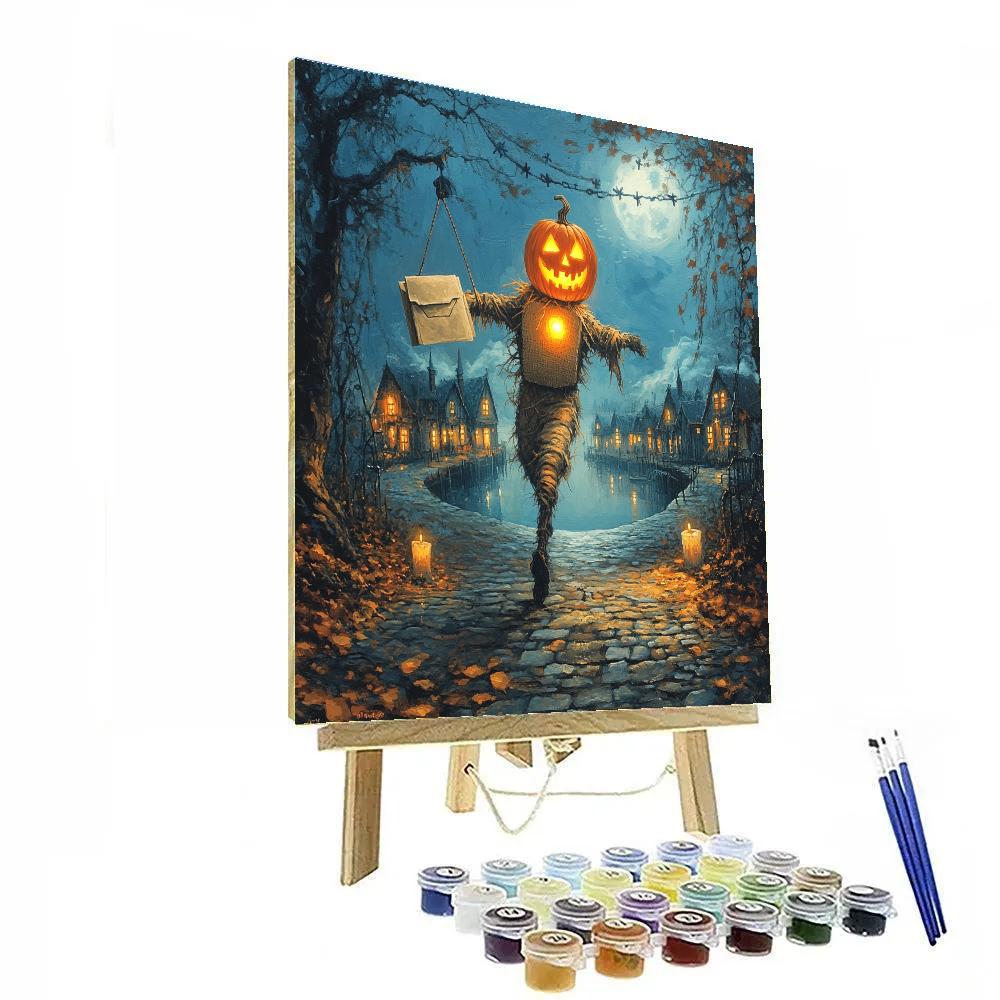 Midnight Pumpkin Courier, Haunted Edition paint by color