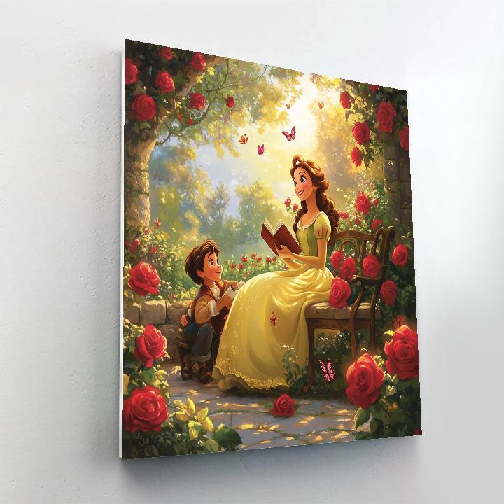 Belle And Chip Rose Garden Storytime Painting by numbers kit