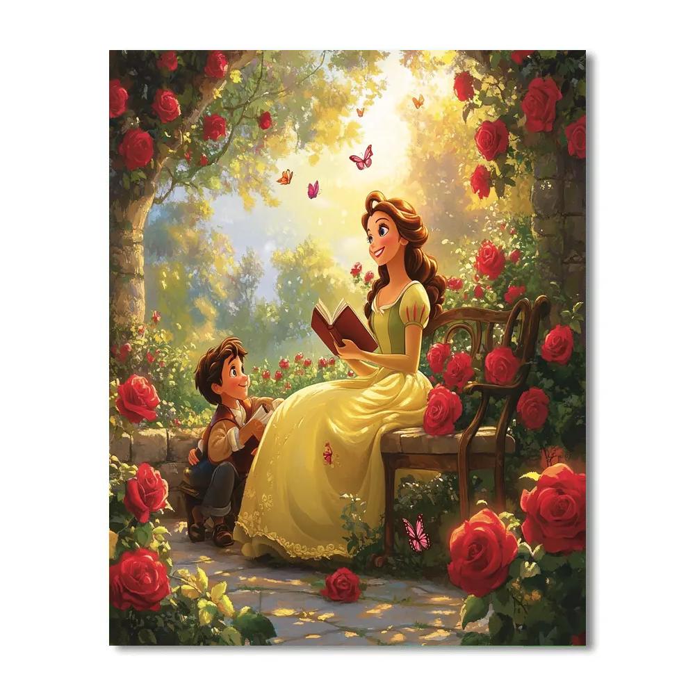 Belle And Chip Rose Garden Storytime Painting by numbers kit
