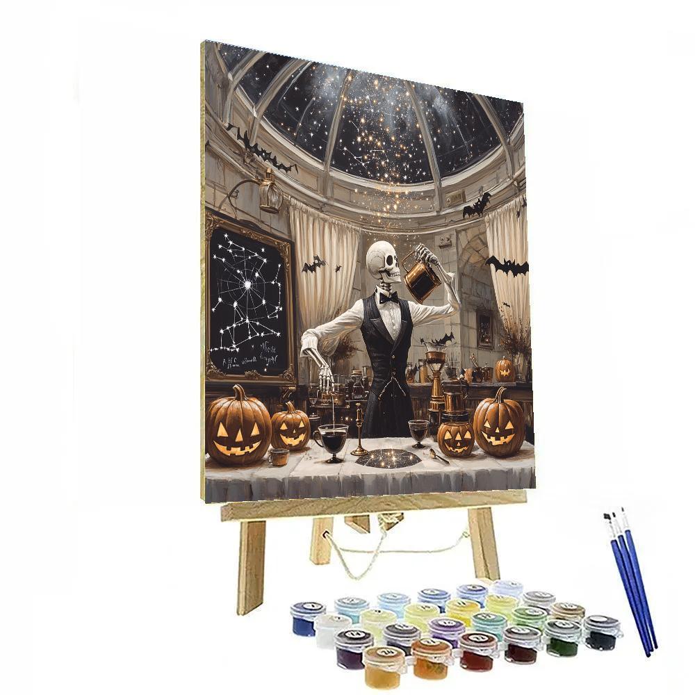 Tea Ceremony With Spooky Constellations painting number kit
