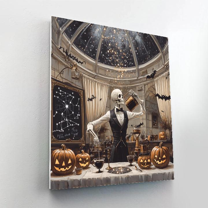 Tea Ceremony With Spooky Constellations painting number kit