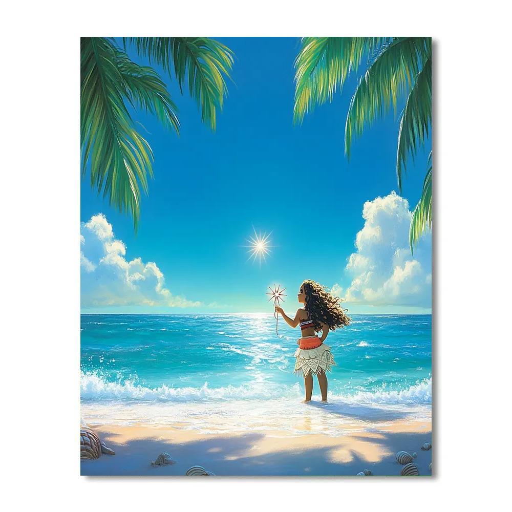 Moana Ocean Horizon Star Compass paint by numbers