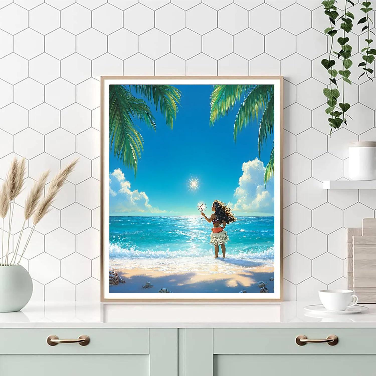 Moana Ocean Horizon Star Compass paint by numbers