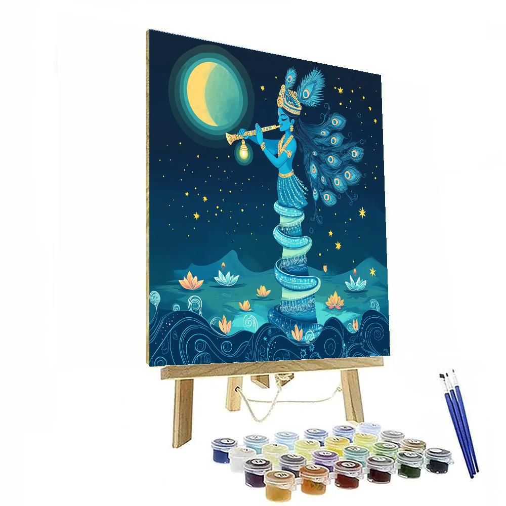 Krishna Lighthouse Of The Cosmic Sea paint by color