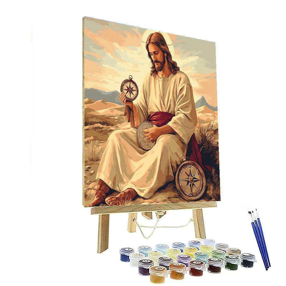 Desert Compass Jesus In Silent Navigation Paint by numbers kits