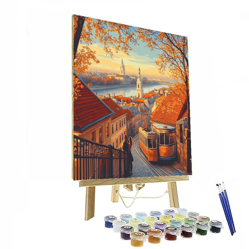 Miradouro Da Senhora Do Monte Viewpoint Lisbon Portugal Numbered painting kits