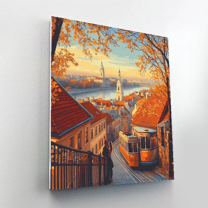 Miradouro Da Senhora Do Monte Viewpoint Lisbon Portugal Numbered painting kits