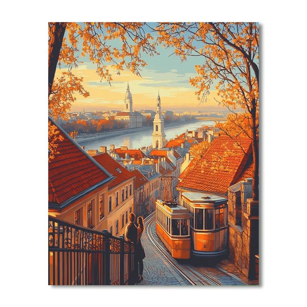 Miradouro Da Senhora Do Monte Viewpoint Lisbon Portugal Numbered painting kits