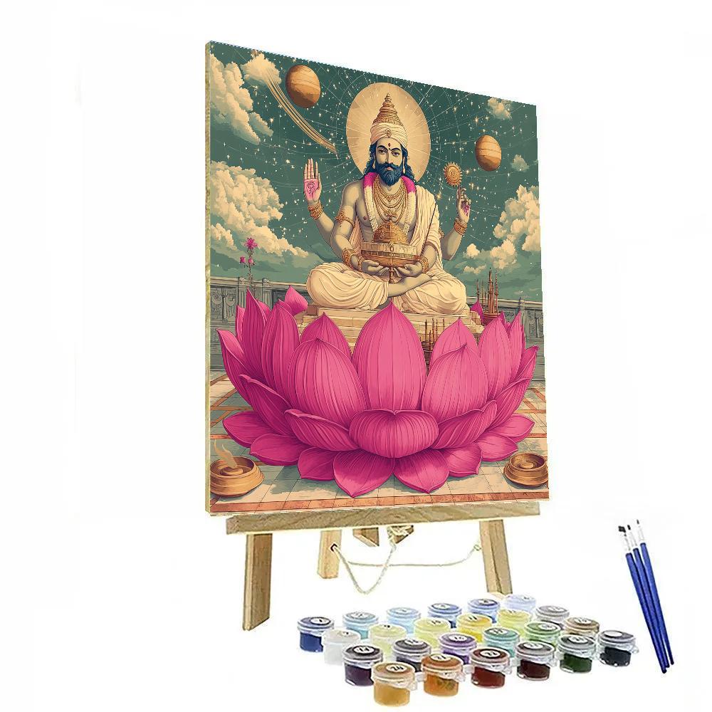 Brahma Lotus Observatory paint by color