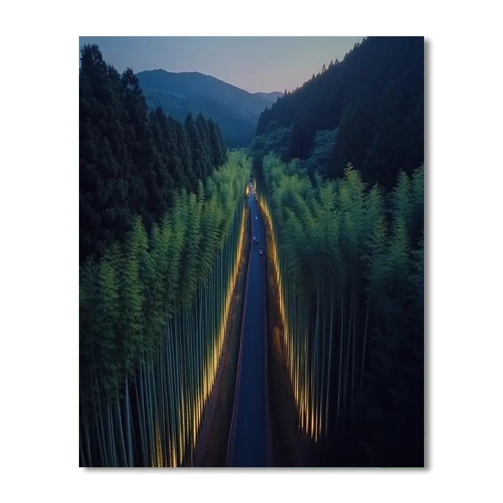 Fushimi Inari Alternative Arashiyama Bamboo Grove Kyoto Japan DIY paint by numbers