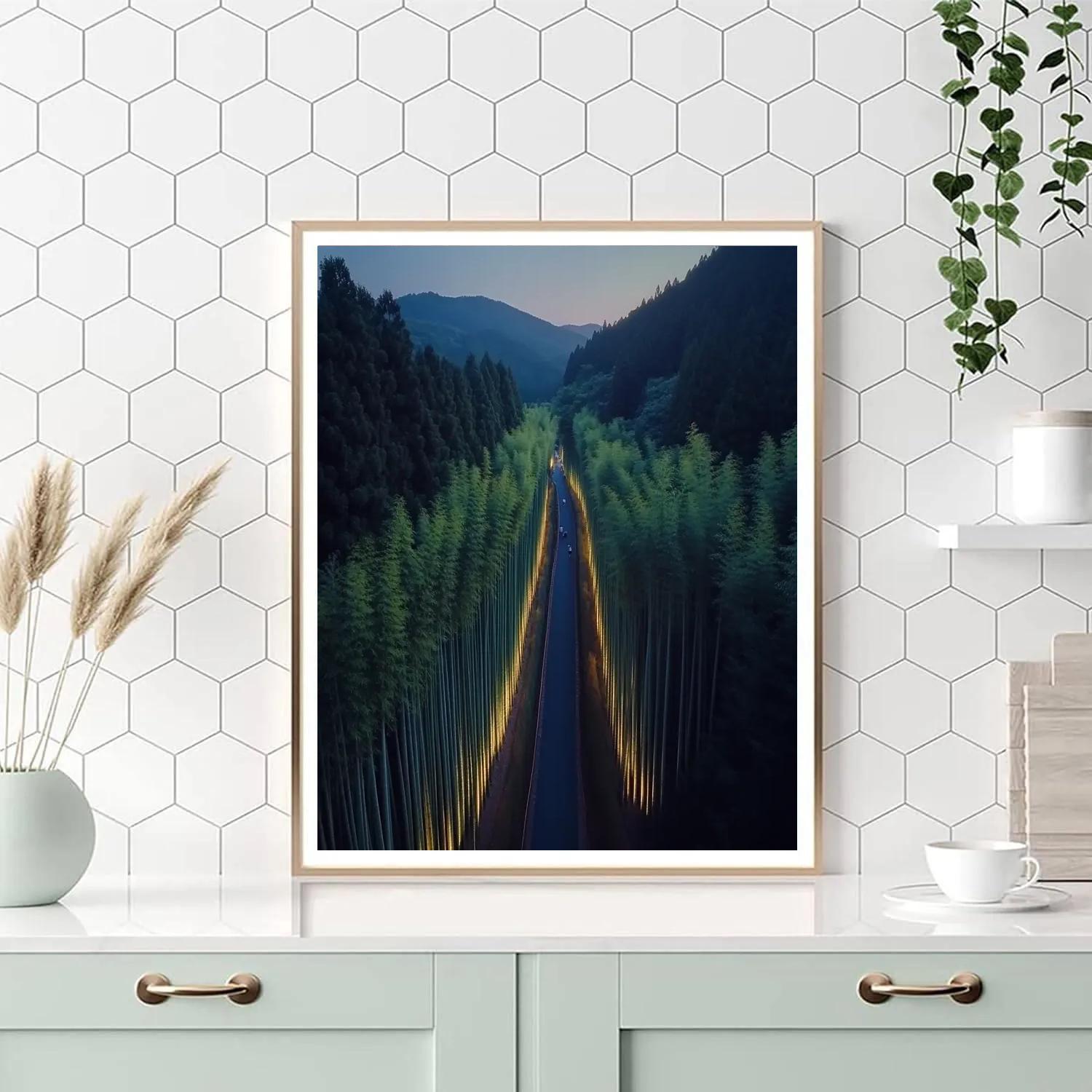 Fushimi Inari Alternative Arashiyama Bamboo Grove Kyoto Japan DIY paint by numbers