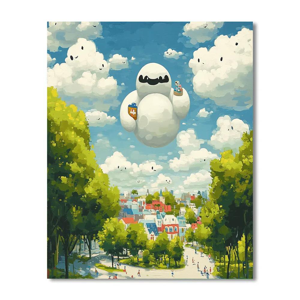 Baymax Cloud City Help Patrol Paint by numbers art