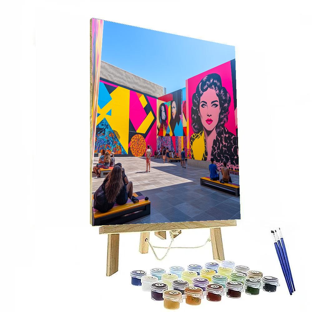 Wynwood Walls Street Art Courtyard Miami United States Number painting