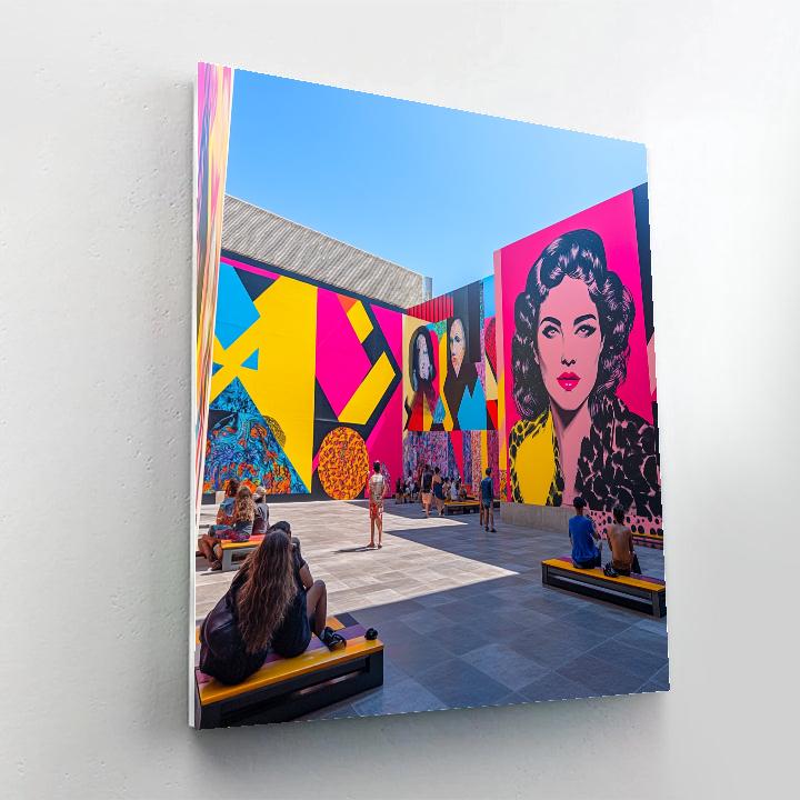 Wynwood Walls Street Art Courtyard Miami United States Number painting