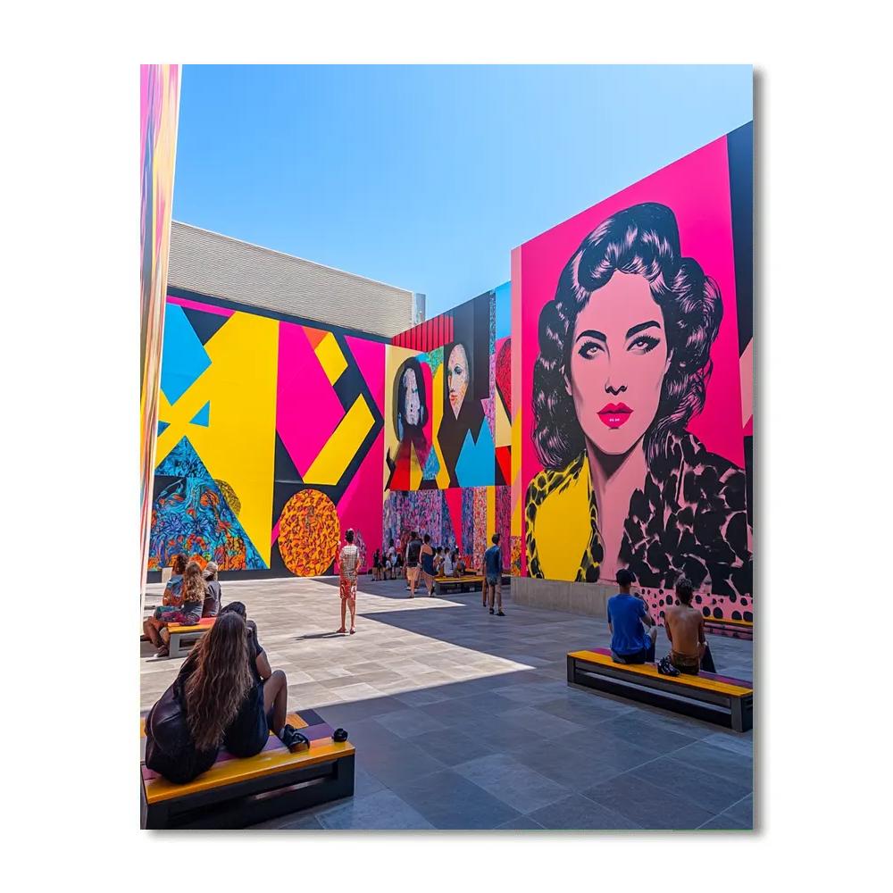 Wynwood Walls Street Art Courtyard Miami United States Number painting