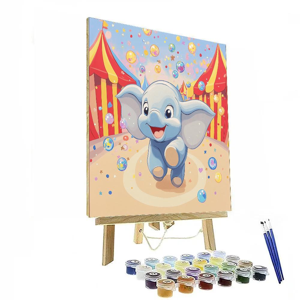 Dumbo Rainbow Bubble Parade paint by number