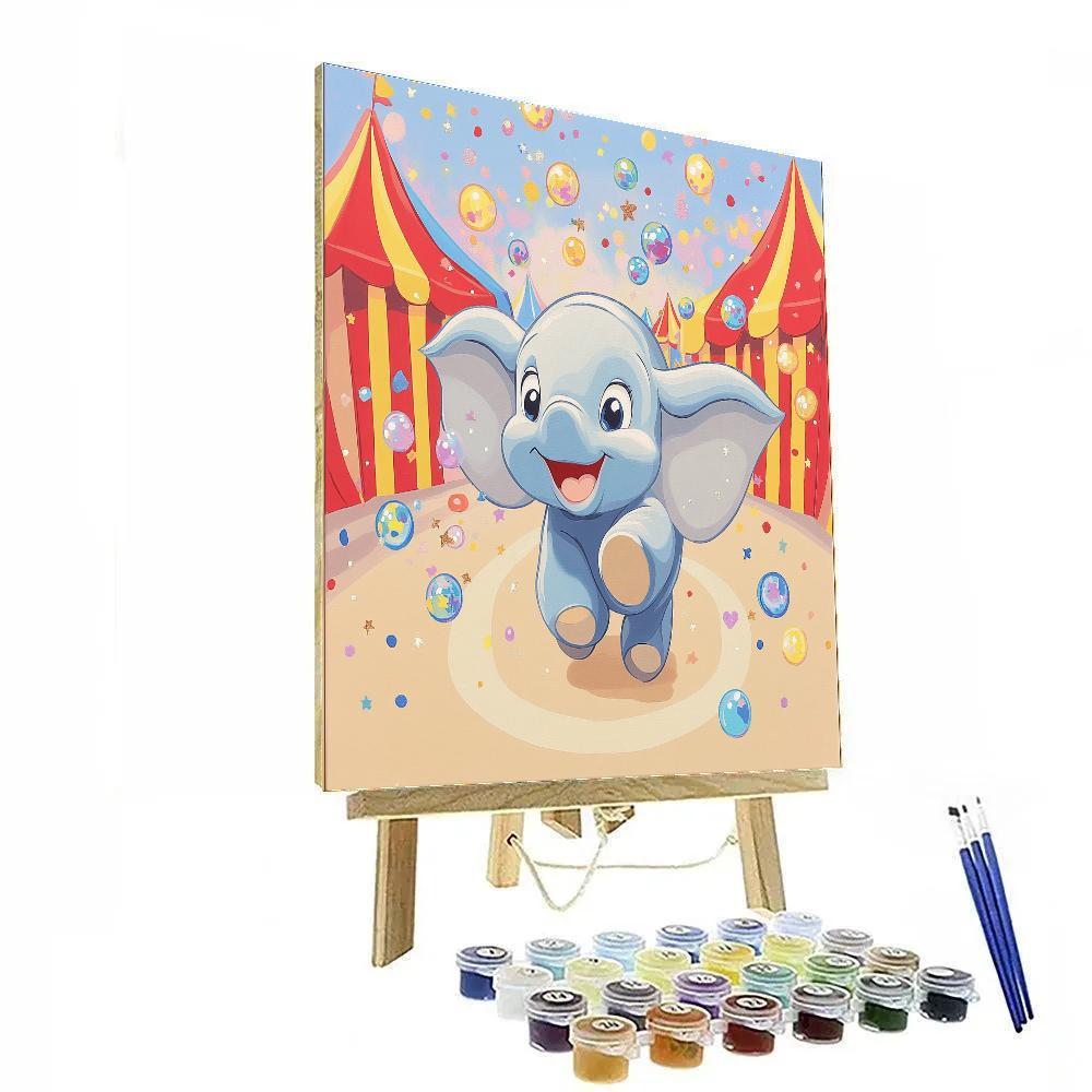 Dumbo Rainbow Bubble Parade paint by number