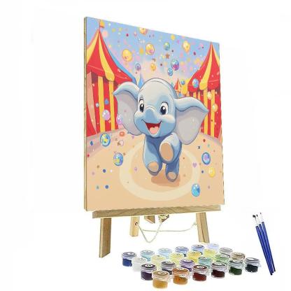 Dumbo Rainbow Bubble Parade paint by number