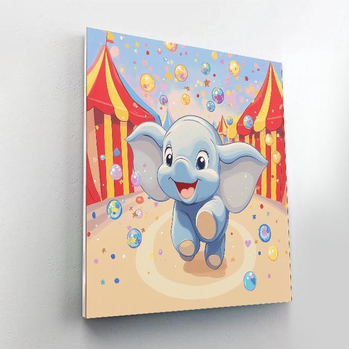 Dumbo Rainbow Bubble Parade paint by number