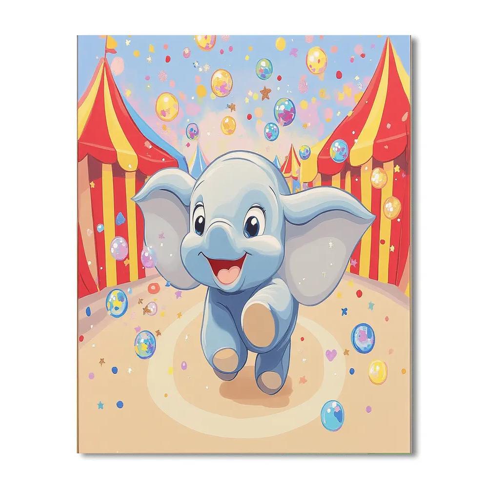 Dumbo Rainbow Bubble Parade paint by number