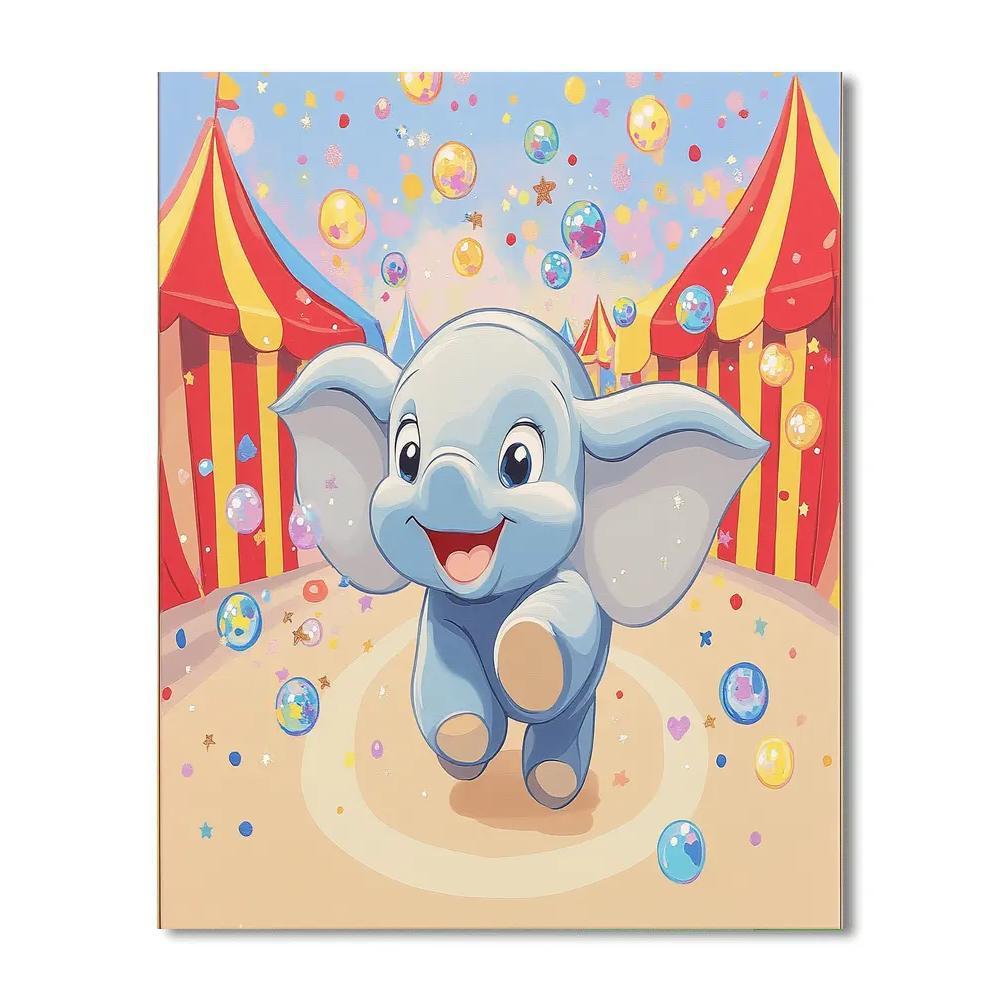 Dumbo Rainbow Bubble Parade paint by number