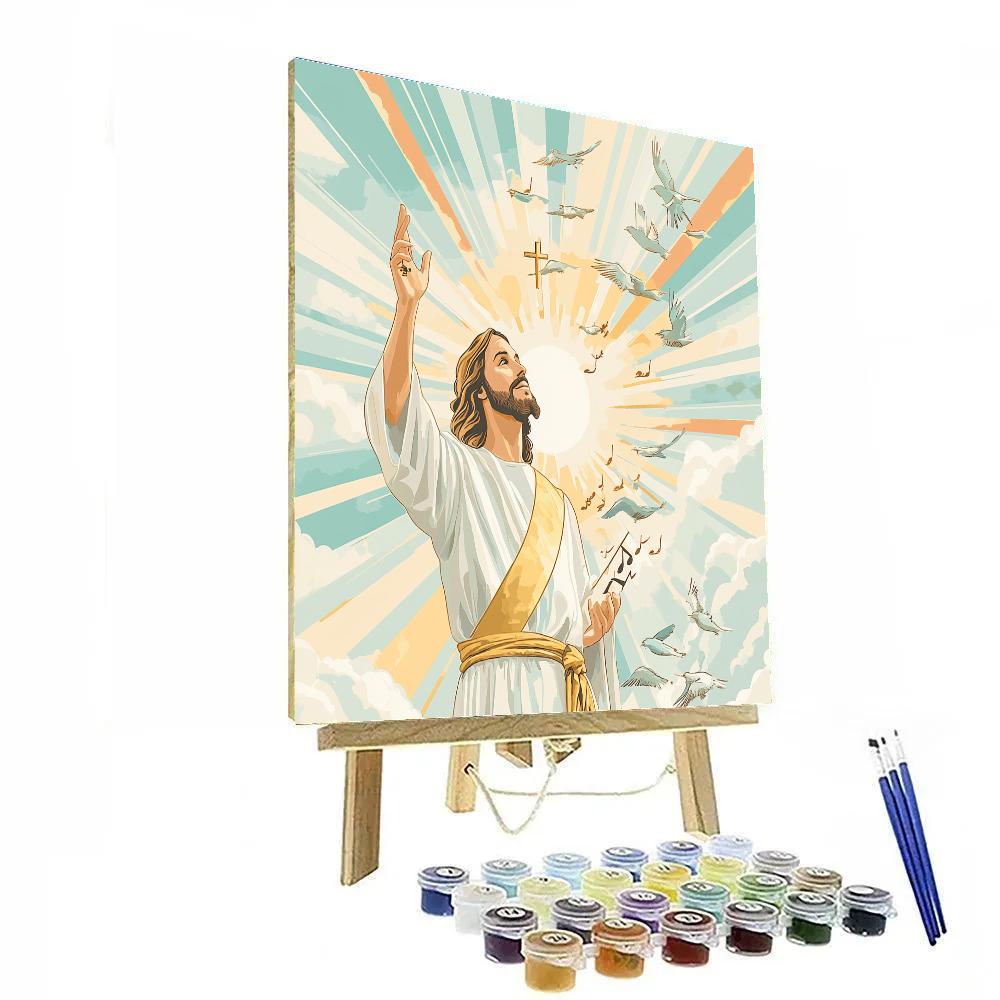 Jesus Mosaic Conductor Of The Dawn Choir DIY paint by numbers