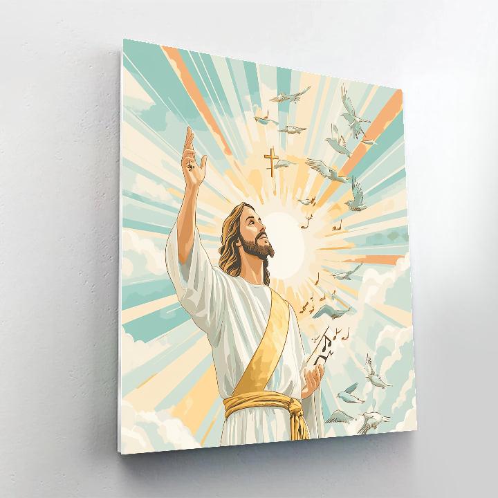 Jesus Mosaic Conductor Of The Dawn Choir DIY paint by numbers