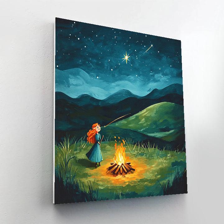 Merida Highland Shooting Star Campout painting number kit