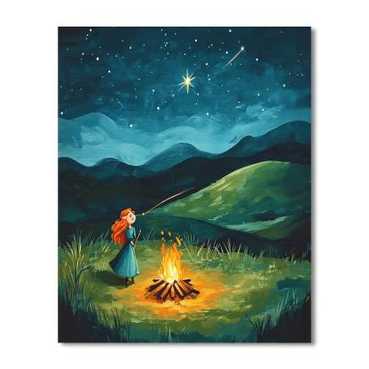 Merida Highland Shooting Star Campout painting number kit