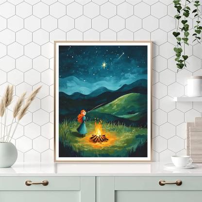 Merida Highland Shooting Star Campout painting number kit