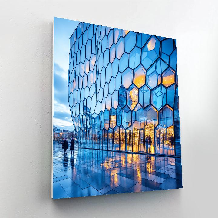 Harpa Concert Hall Facade Reykjavik Iceland Paint by numbers kits