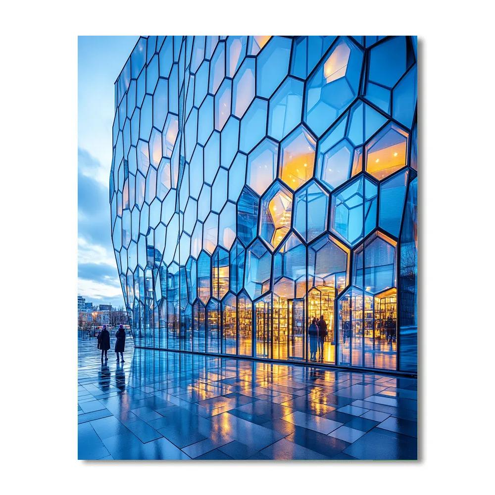 Harpa Concert Hall Facade Reykjavik Iceland Paint by numbers kits