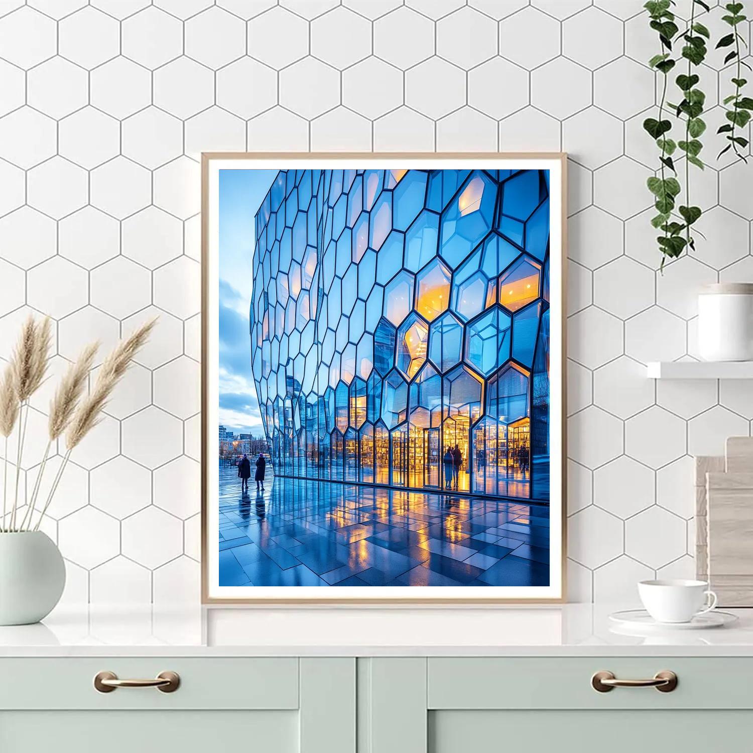 Harpa Concert Hall Facade Reykjavik Iceland Paint by numbers kits