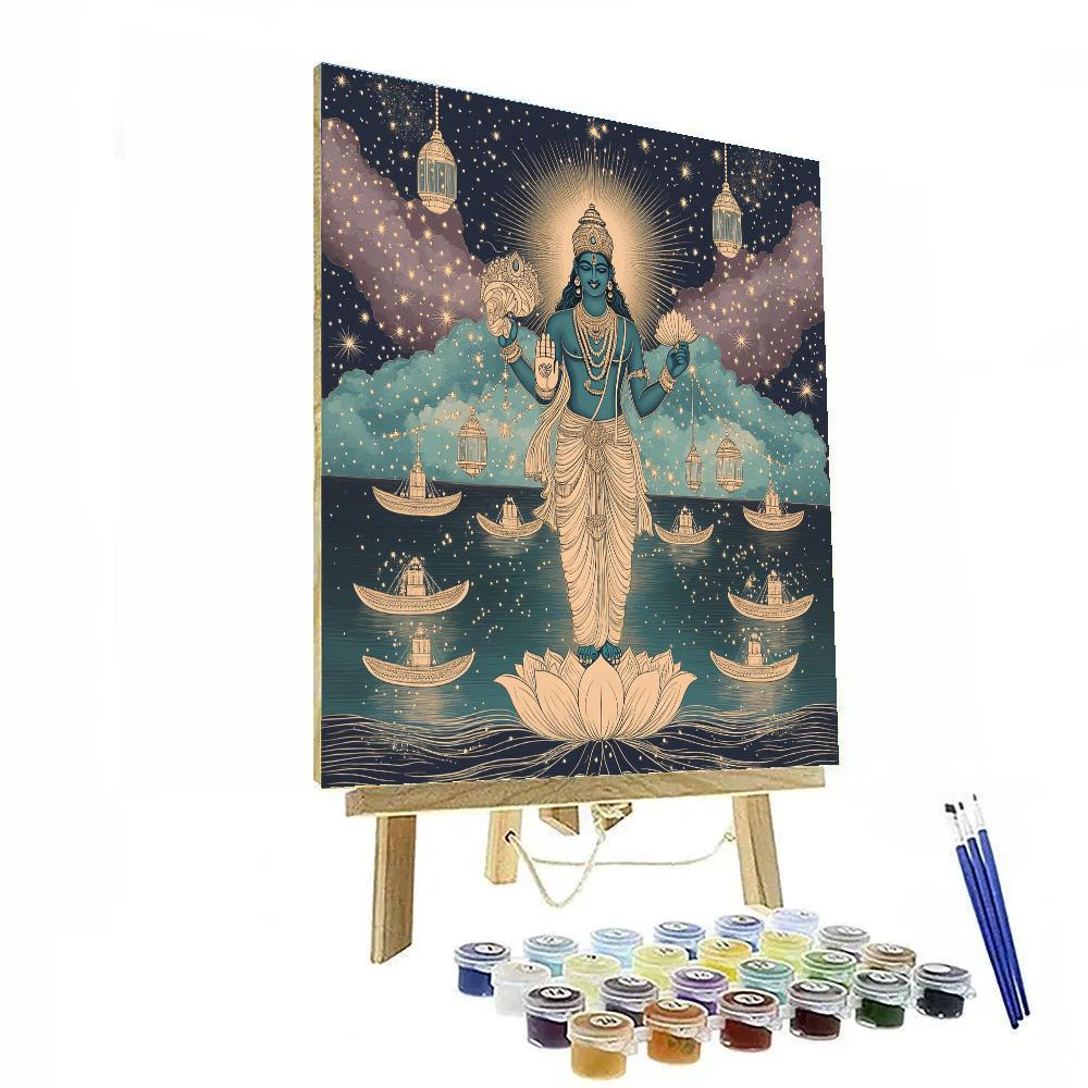 Vishnu At The Bridge Of Stars In The Dwarf Galaxy Harbor DIY paint by numbers